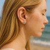 Boucles d'oreilles clous argent coeur croix homme femme - paire