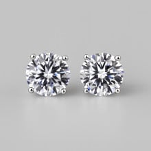 Boucles d'oreille clous argent zirconium