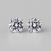 Boucles d'oreille clous homme argent zirconium - paire