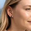 Boucles d'oreilles homme creoles argent onyx