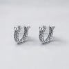 Boucles d'oreille argent maille homme femme creoles hoop