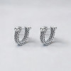 Boucles d'oreille argent maille homme femme creoles hoop