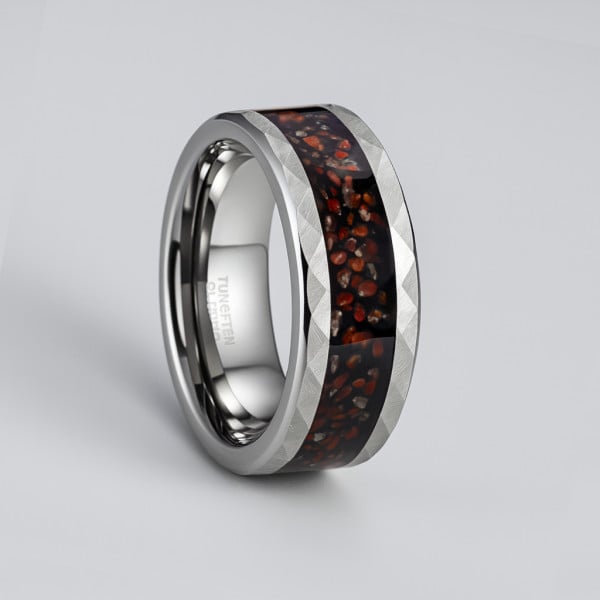 Bague homme personnalisable tungstène onyx