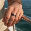 Bague homme personnalisable tungstène onyx