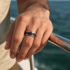 Bague homme personnalisable tungstène onyx