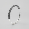 Bracelet argent massif jonc viking celtique torsade homme femme