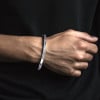 Bracelet argent massif jonc viking celtique torsade homme femme