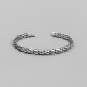 Bracciale bangle a maglie in argento