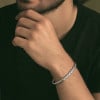 Bracelet argent massif jonc tresse homme femme