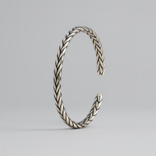 Pulsera trenzada de plata