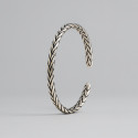 Bracelet argent massif jonc tresse homme femme