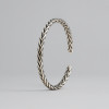 Bracelet argent massif jonc tresse homme femme