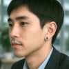 Boucles d'oreilles clous argent chiffres romains resine noire homme femme - paire