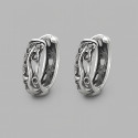 Pendientes aros plata dragones tallados Horóscopo zidiac