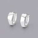 Boucles d'oreilles argent créoles carrés