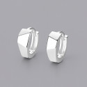 Boucles d'oreilles argent créoles carrés