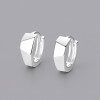Boucles d'oreilles argent créoles carrés