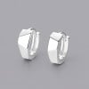 Boucles d'oreilles argent créoles carrés