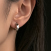 Boucles d'oreilles argent créoles carrés