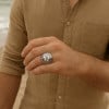 Bague biker chevaliere argent homme tete de lion