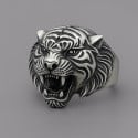 Offener Tiger-Ritterring aus Silber für Herren