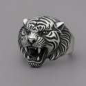 Offener Tiger-Ritterring aus Silber für Herren