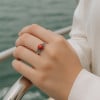 Bague argent celtique onyx rouge