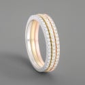 Damenring mit Drei Silberringen – Funkelnde Eleganz mit Zirkonia