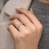 Bague 3 anneaux femme argent zirconium