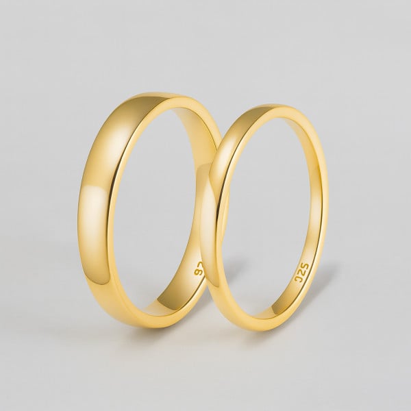Bague alliance dome argent minimaliste homme femme