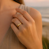 Bague alliance dome argent minimaliste homme femme