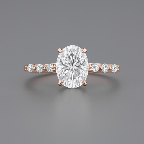 O Bague femme argent zirconium ovale 3 couleurs