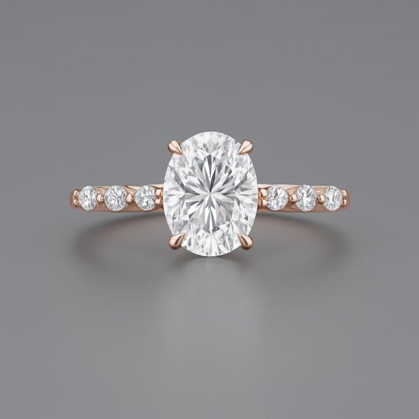 O Bague femme argent zirconium ovale 3 couleurs