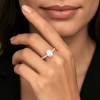 O Bague femme argent zirconium ovale 3 couleurs