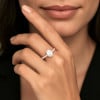 Bague femme argent zirconium ovale 3 couleurs