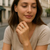 D Bague fiancaille femme argent zirconium goutte eau 3 couleurs