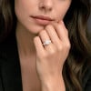 Bague de fiançailles moissanite argent