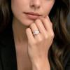 Bague de fiançailles moissanite argent