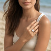 Bague de fiançailles moissanite argent