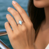 Bague de fiançailles en argent 925 – Opale et gravure offerte