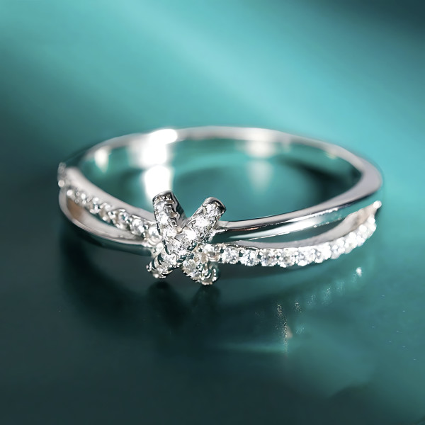 Amour Infini Bague Brillante Bague Infini Argent Rhodié