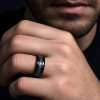 Bague mariage personnalisee alliance tungstene opale