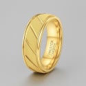 Personalized men's multi-groove tungsten ring to engrave