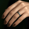 Bague Fine Tungstène Opale Alliance Élégante Personnalisable