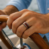 8mm Bague personnalisee homme Tungstene bois laque