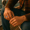 Bague argent homme anneau tournant celtique