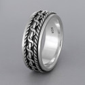 Bague argent homme anneau tournant celtique
