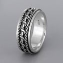 Men's Sterling Silver Spinner Celtic Band Ring