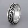 Bague argent homme anneau tournant celtique