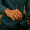 Bague homme argent anti stress tournante motif grecque
